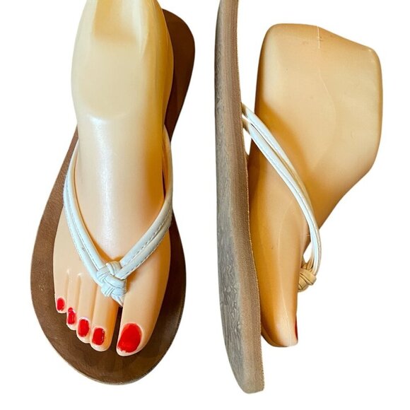 Volcom Forever II Sandals Sz 7/7.5 White & Tan #339D - Picture 4 of 7